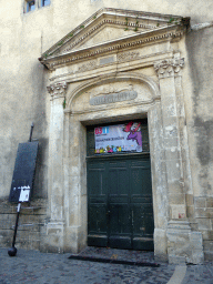 Entrance to the Médiathèque d`Arles at the Place Félix Rey square