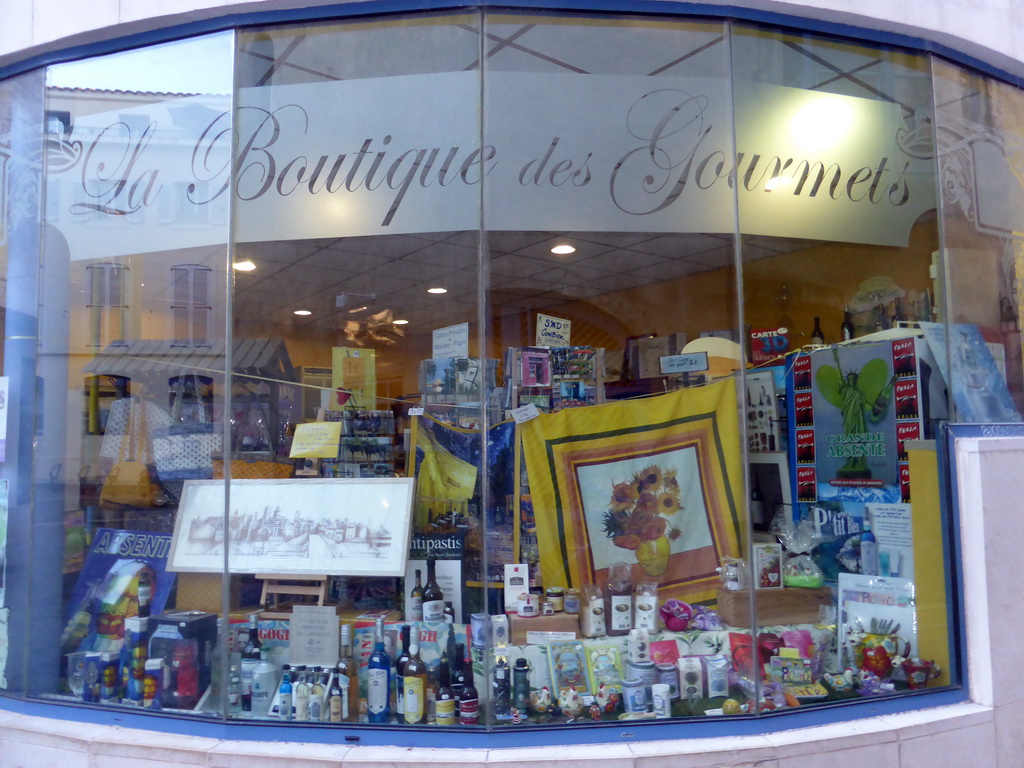 Front of the Boutique des Gourmets at the Place Félix Rey square