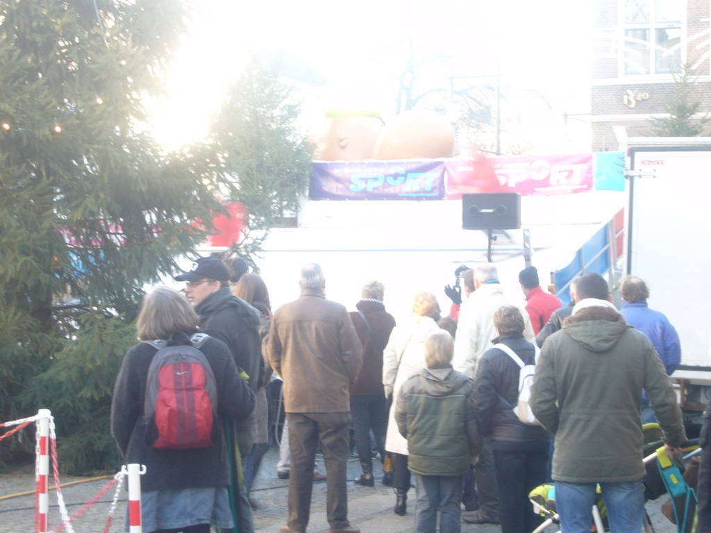 Ice rink on the Korenmarkt, during the Warm Winter Weekend