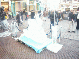 Ice carving in the city center