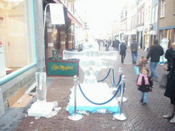 Ice carving in the city center