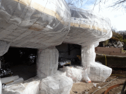 The Lemur enclosure at the Park Area of Burgers` Zoo, under construction