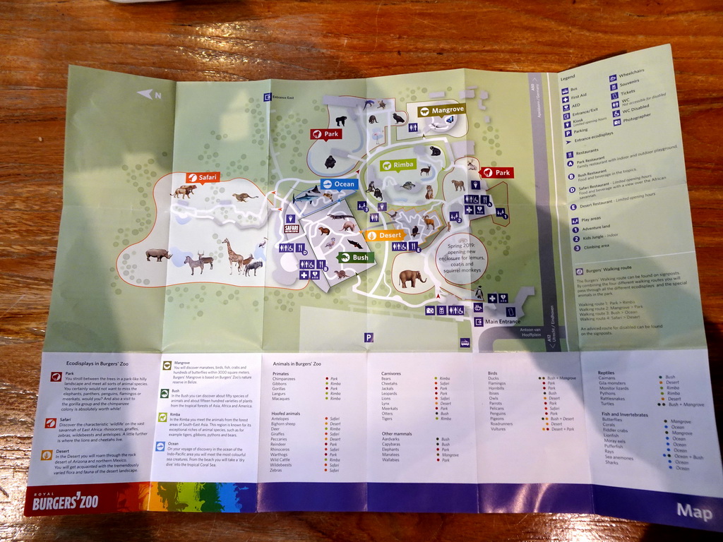 Map of Burgers` Zoo
