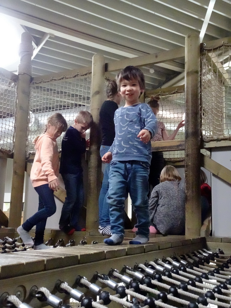 Max at the Kids Jungle playground at the Park Area of Burgers` Zoo