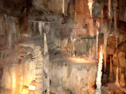 Cave with Stalagmites and Stalactites in the tunnel from the Bush Hall to the Desert Hall of Burgers` Zoo