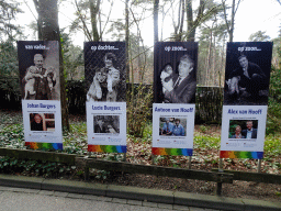 Photographs of the directors of Burgers` Zoo, near the entrance to the Bush Hall