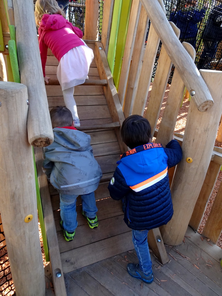 Max at the Adventure Land playground at the Park Area of Burgers` Zoo