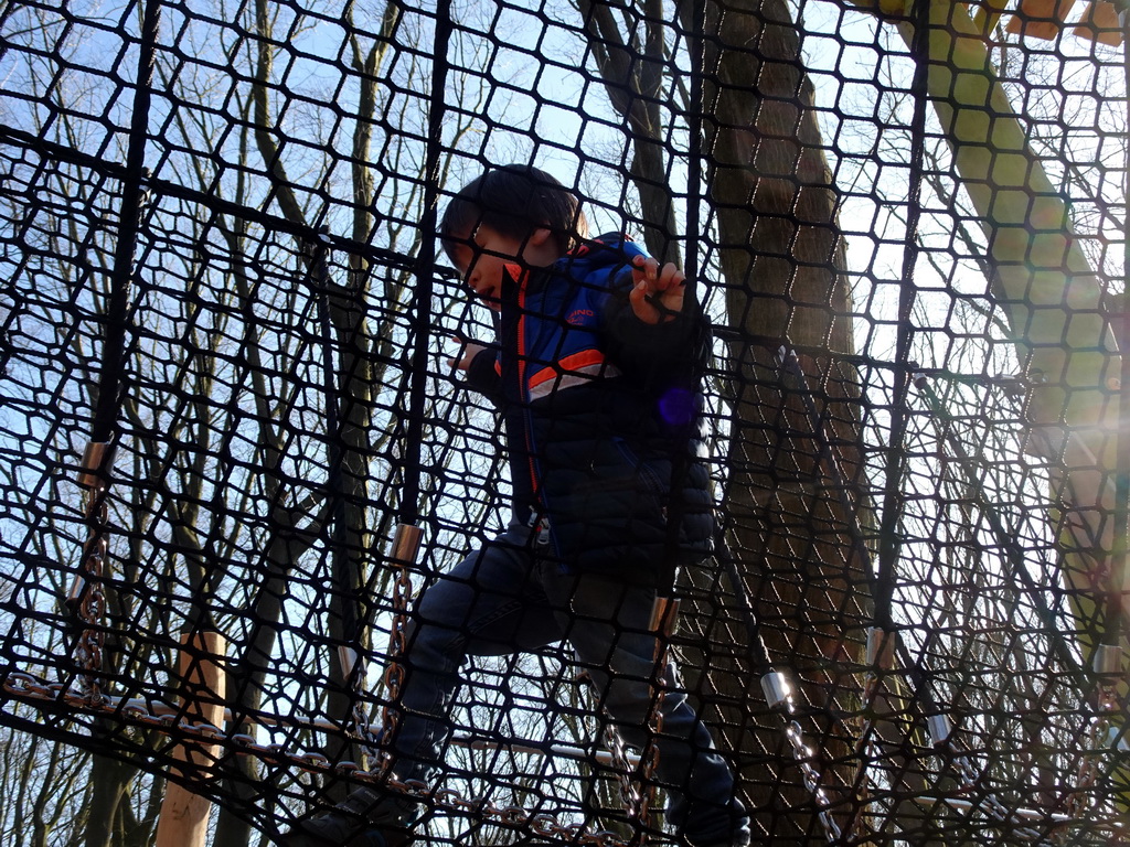 Max at the Adventure Land playground at the Park Area of Burgers` Zoo