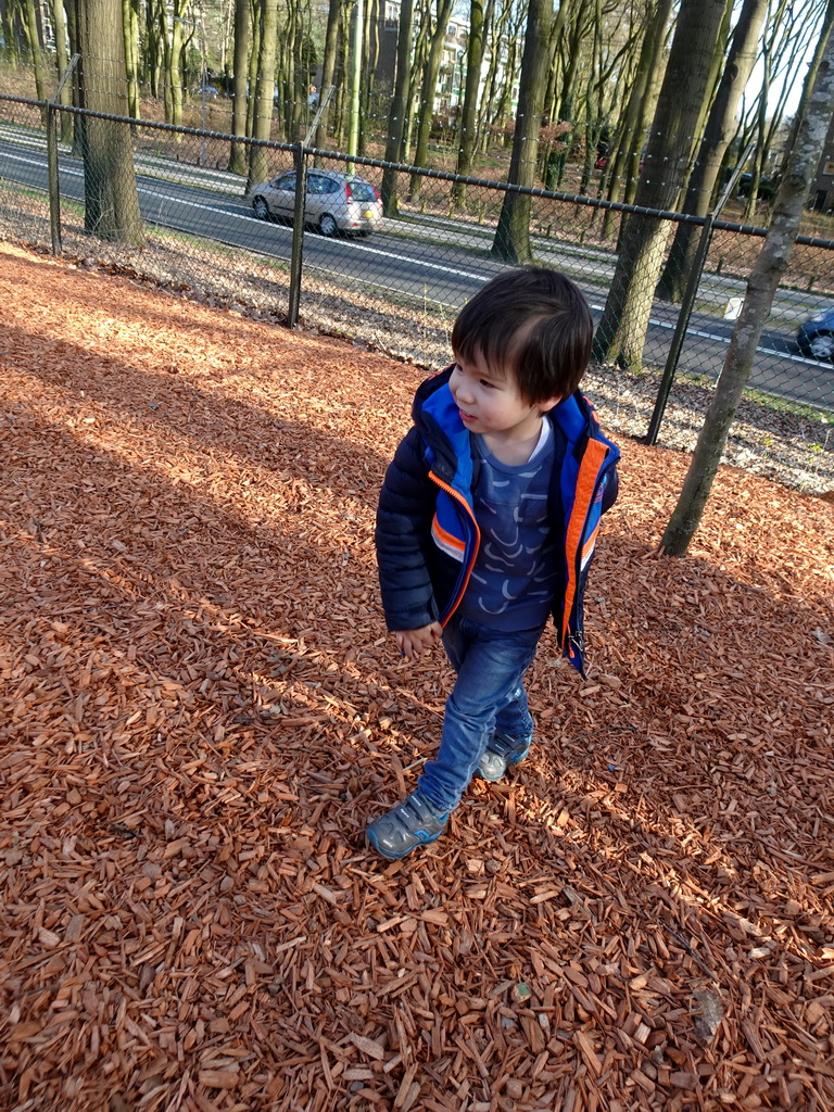 Max at the Adventure Land playground at the Park Area of Burgers` Zoo