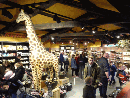 Interior of the souvenir shop at the entrance to Burgers` Zoo