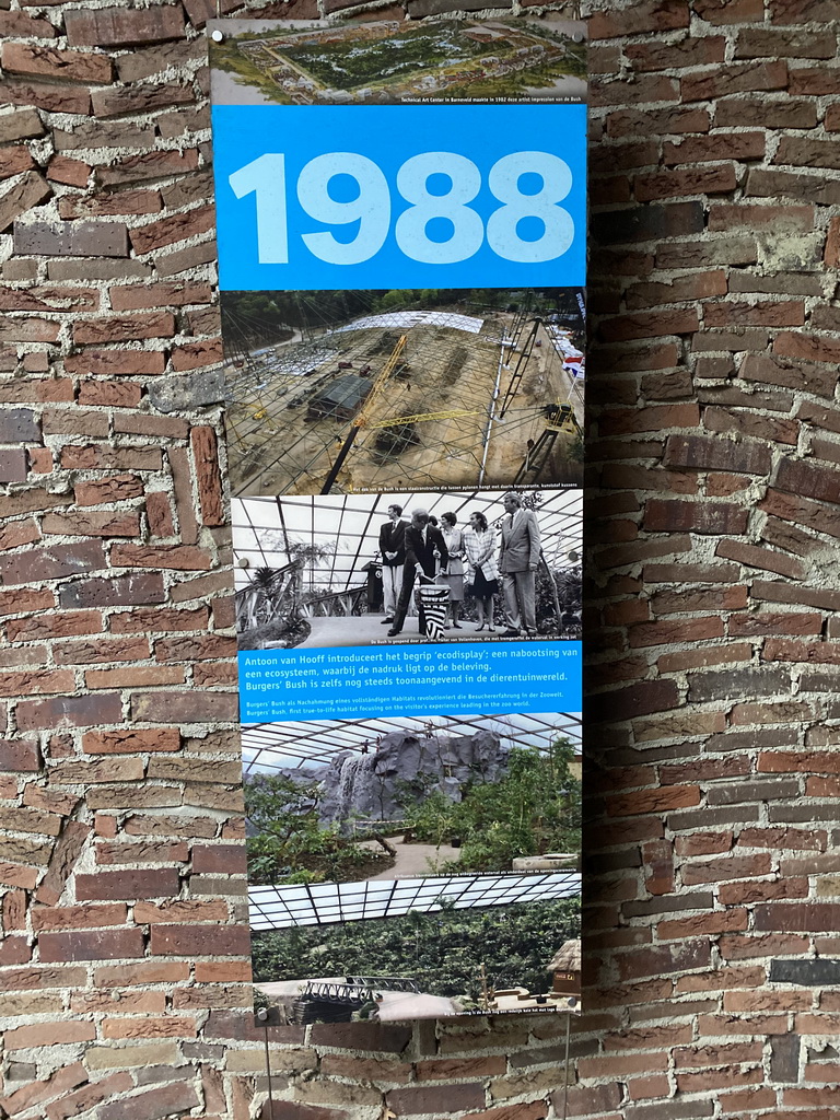 Photographs of the construction of the Bush Hall at 1988, at the Park Area of Burgers` Zoo