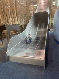 Max at the slide at the Kids Jungle playground at the Park Area of Burgers` Zoo