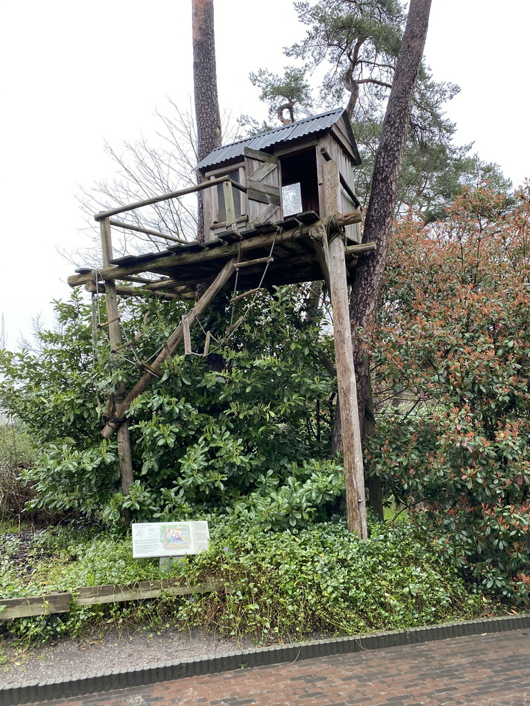 The tree house of Paul van Loon at Burgers` Zoo