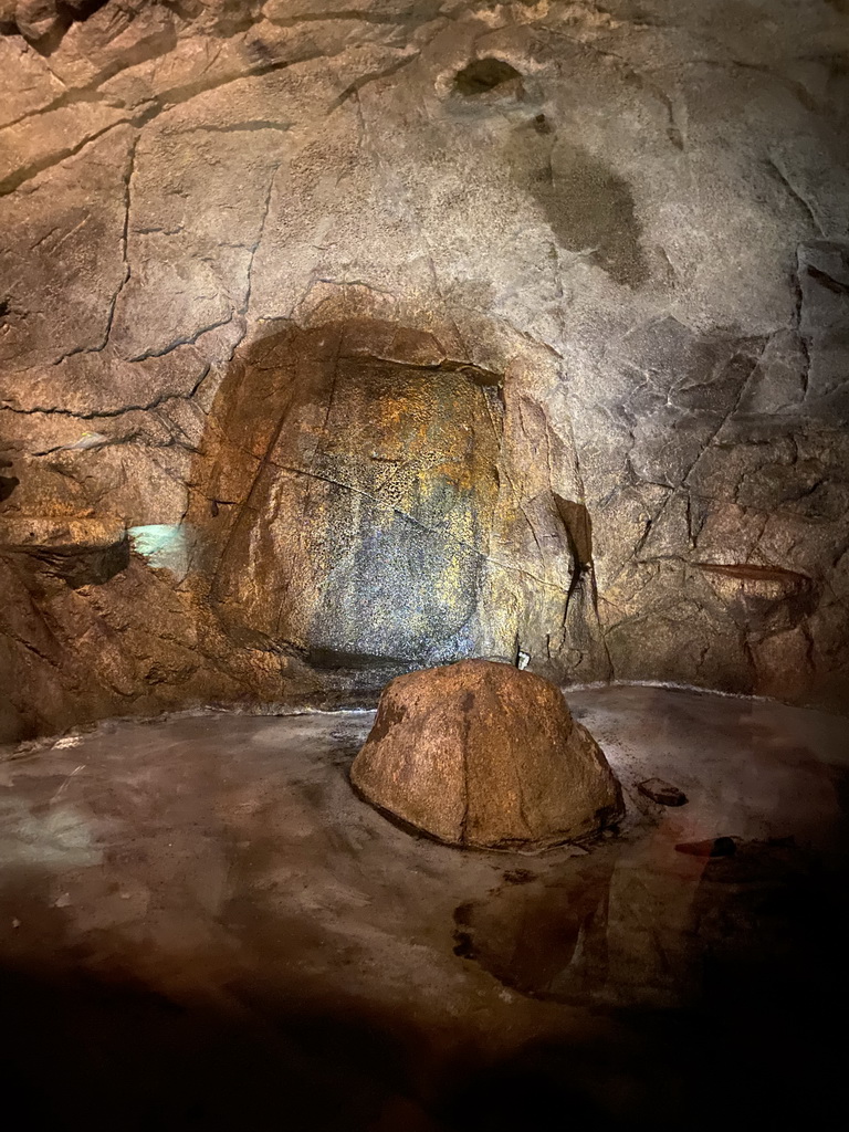 Gold vein in the tunnel from the Desert Hall to the Bush Hall of Burgers` Zoo