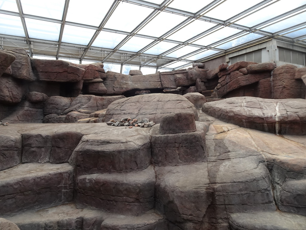 Enclosure of the Bighorn Sheep at the Desert Hall of Burgers` Zoo