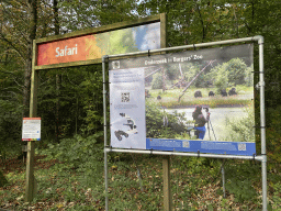Entrance to the Safari Area and information on research at Burgers` Zoo