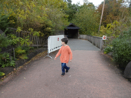 Max on a path at the northwest side of the Bush Hall of Burgers` Zoo