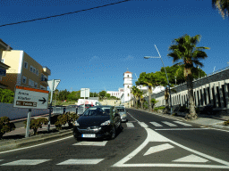 The TF-51 road and the Kostel church at La Camella, viewed from the rental car