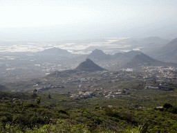 Mountains, hills and greenhouses on the south side of the island, viewed from a parking place next to the Calle Camino-Real street just southwest of the town of La Escalona