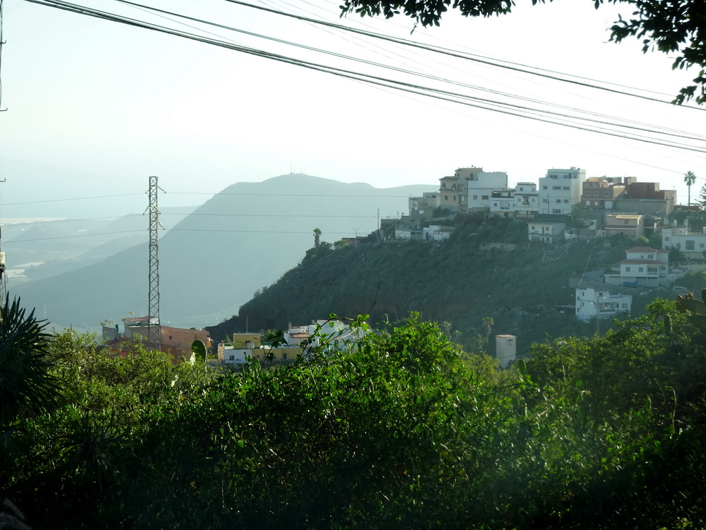 The Montaña Fria hill at the southwest side of the town, viewed from a parking lot along the TF-51 at the south side of town