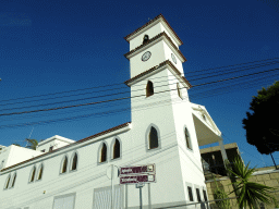 The Kostel church at the town of La Camella, viewed from the rental car on the TF-51 road