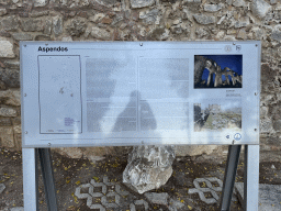 Map and information on Aspendos at the entrance to the Roman Theatre of Aspendos