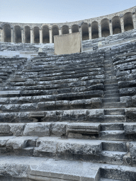 West auditorium of the Roman Theatre of Aspendos, viewed from the orchestra