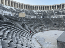 Miaomiao and Max at the west auditorium of the Roman Theatre of Aspendos, viewed from the south auditorium
