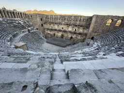 Max at the southwest auditorium of the Roman Theatre of Aspendos, with a view on the orchestra, stage and stage building