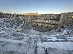Max at the southwest auditorium of the Roman Theatre of Aspendos, with a view on the orchestra, stage and stage building