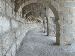 Arches vaults at the top of the northwest auditorium of the Roman Theatre of Aspendos