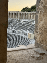 Southwest auditorium of the Roman Theatre of Aspendos, viewed from the top of the northwest auditorium