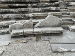 Bench for important spectators at the north auditorium of the Roman Theatre of Aspendos
