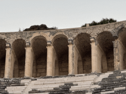 Arched vaults at the top of the west auditorium of the Roman Theatre of Aspendos, viewed from the orchestra