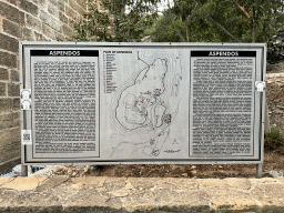 Map and information on Aspendos at the entrance to the Roman Theatre of Aspendos