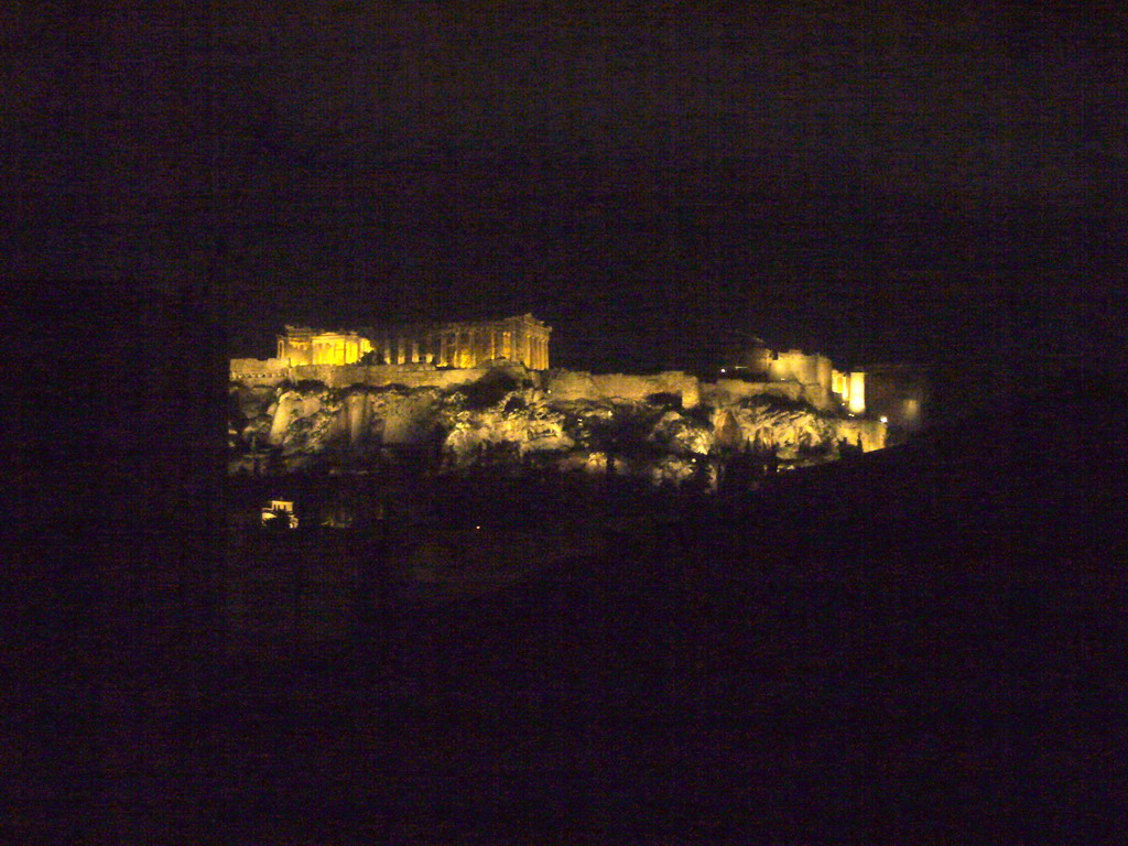 Acropolis from hotel room (by night)