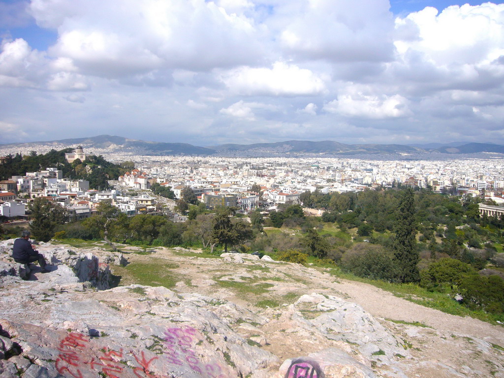Filopappos Hill and Thissio, viewed from the Areopagus