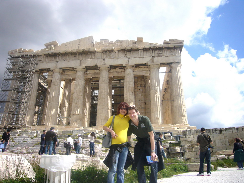 Tim and Miaomiao at the Parthenon