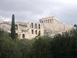 Odeon of Herodes Atticus and the Parthenon