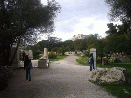 Entrance to the Temple of Olympian Zeus, and the Acropolis