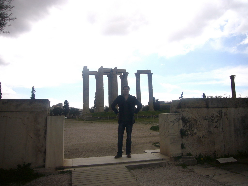 Tim at the entrance to the Temple of Olympian Zeus