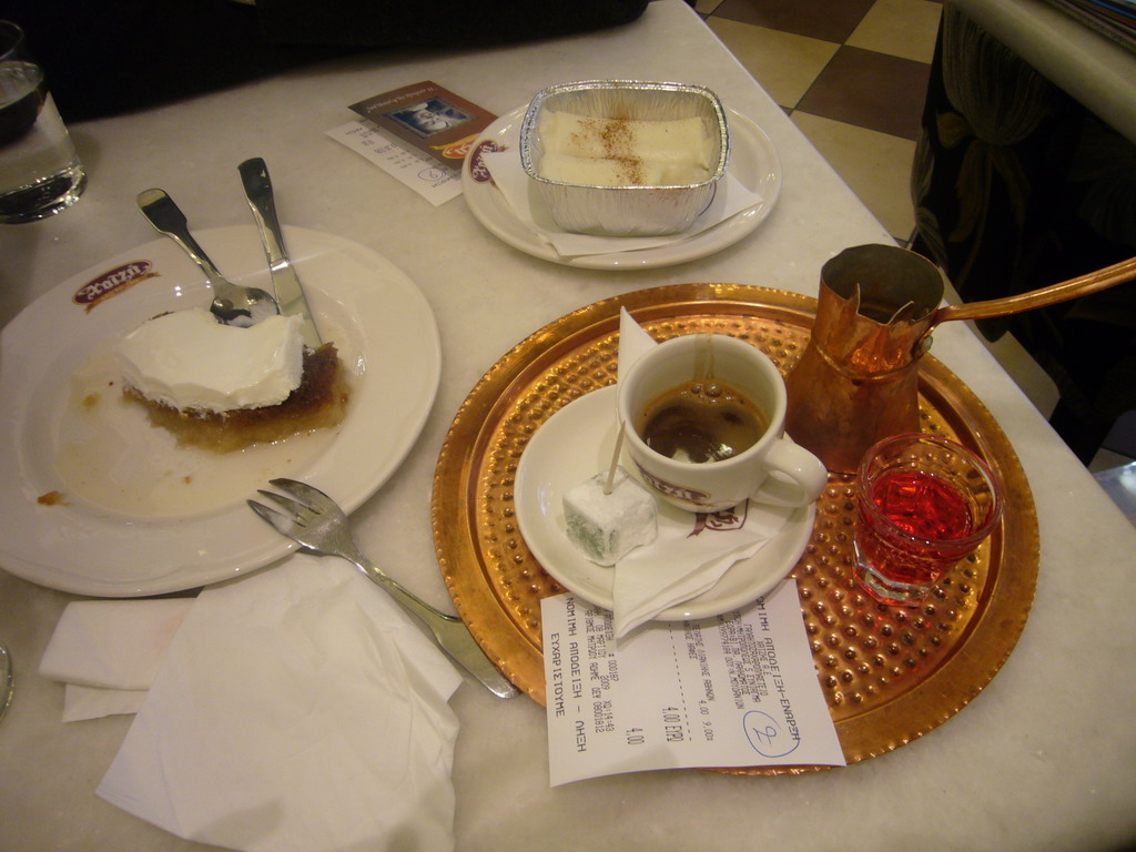 Greek coffee in a lunch room near Syntagma square