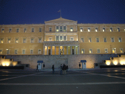 The Greek Parliament and the Tomb of the Unknown Soldier, by night