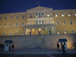 The Greek Parliament and the Tomb of the Unknown Soldier, by night