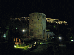 Tower of the Winds at the Roman Agora, by night