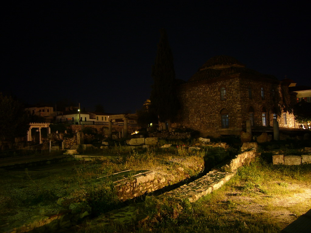 Fethiye Camii (Mosque of the Conqueror) and Roman Agora, by night