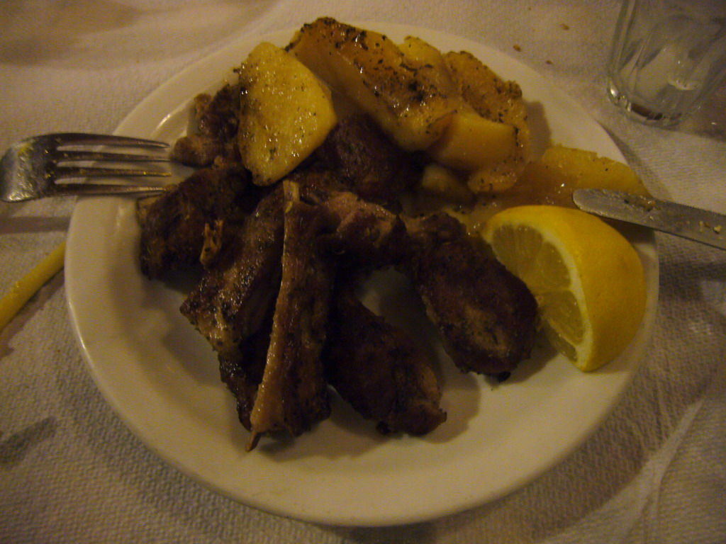 Dinner in the taverna `O Platanos`