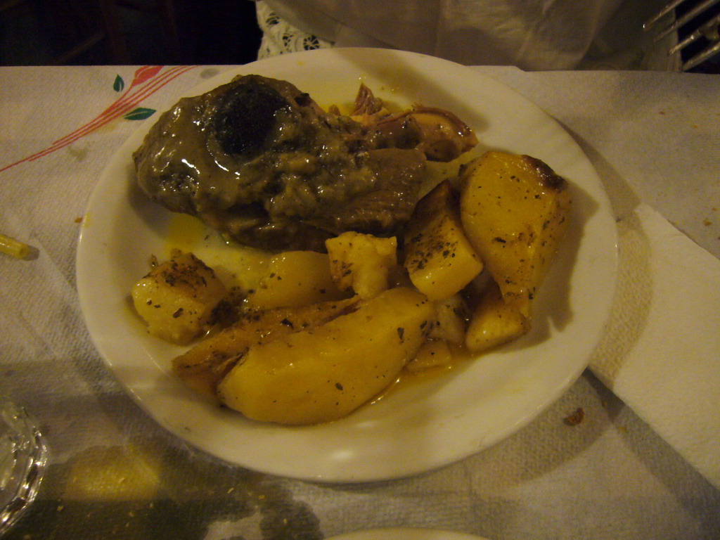 Dinner in the taverna `O Platanos`