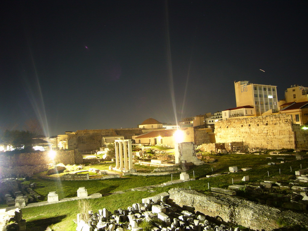 Hadrian`s Library, by night