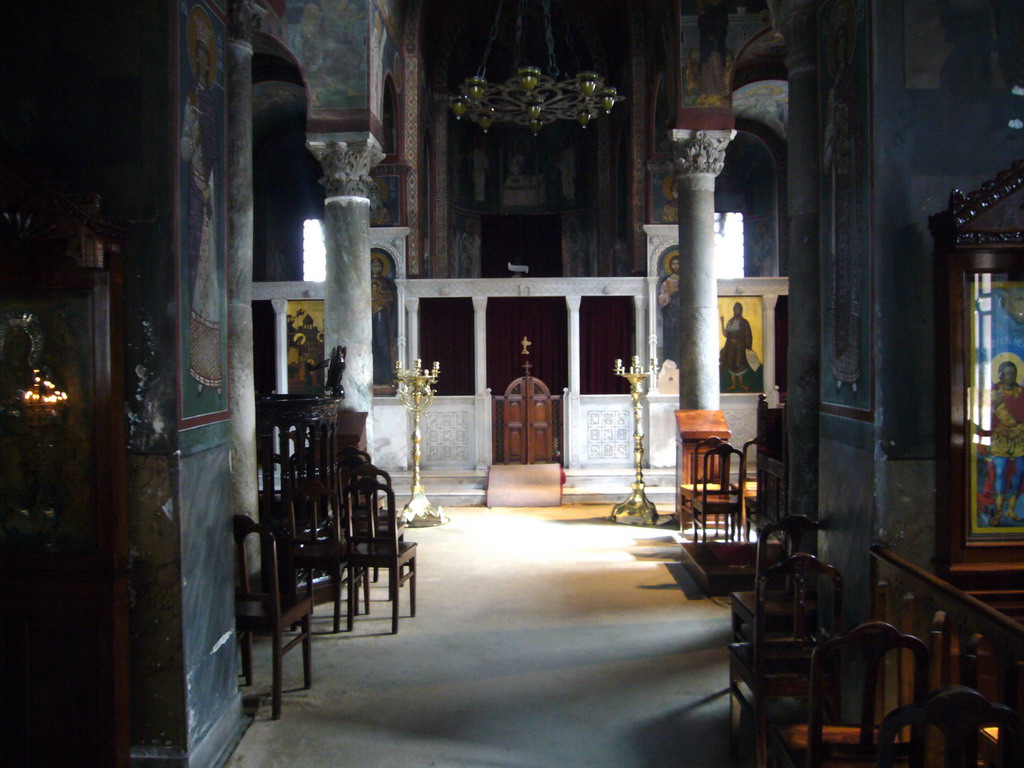 Inside the Church of Panaghia Kapnikarea